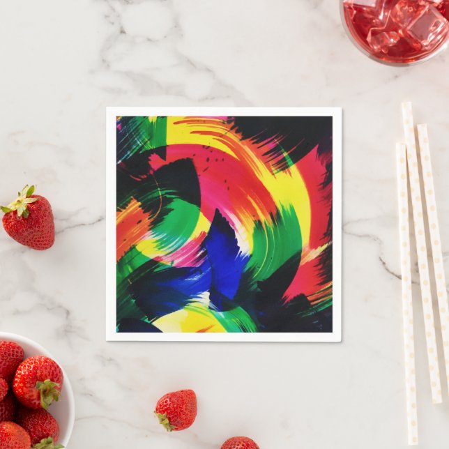 Flow Abstract Light Wave Fine Art Napkin (Insitu)