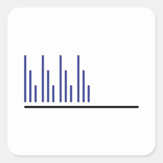 flow and harmony blue square sticker