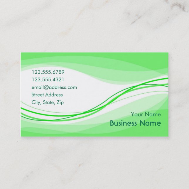 Flow Business Card (green) (Front)