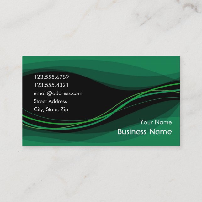 Flow Business Card (night green) (Front)