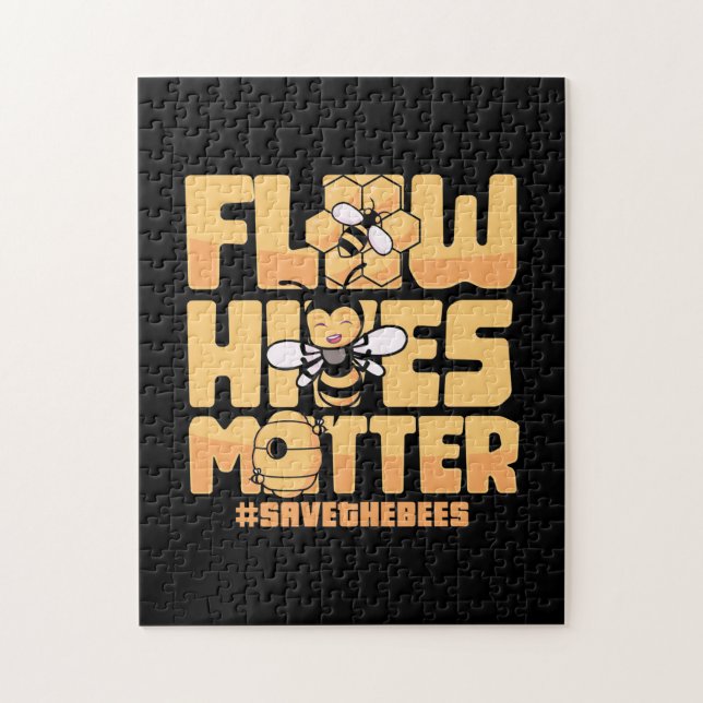 Flow Hives Matter Bees Jigsaw Puzzle (Vertical)