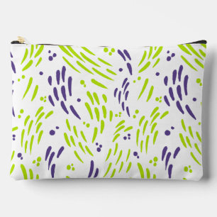 Flow in Lime Green and Purple Accessory Pouch