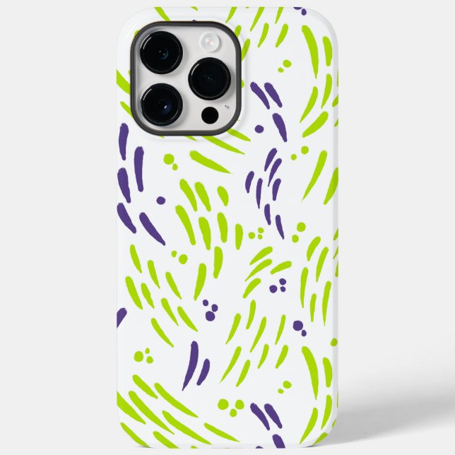 Flow in Lime Green and Purple Case-Mate iPhone Case (Back)