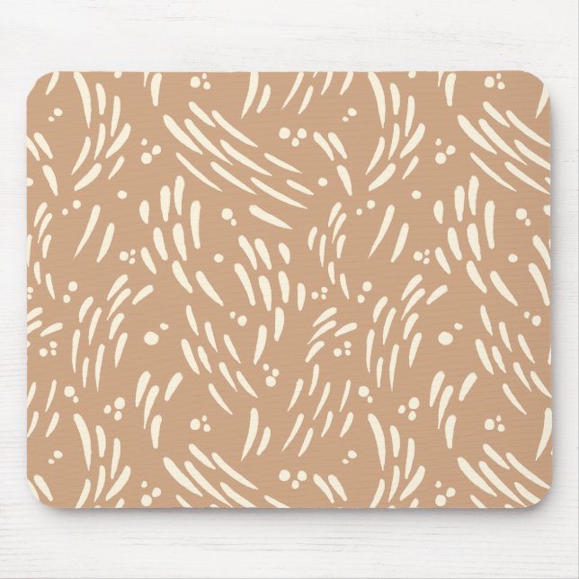 Flow in Tan and Cream Mouse Mat (Front)