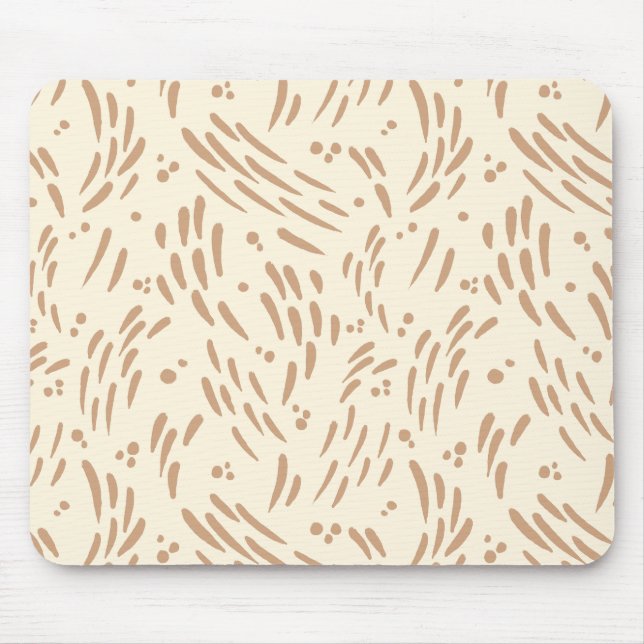 Flow in Tan and Cream Mouse Mat (Front)