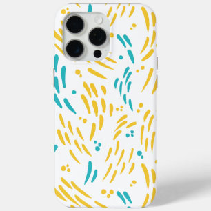 Flow in Turquoise and Yellow iPhone 15 Pro Max Case