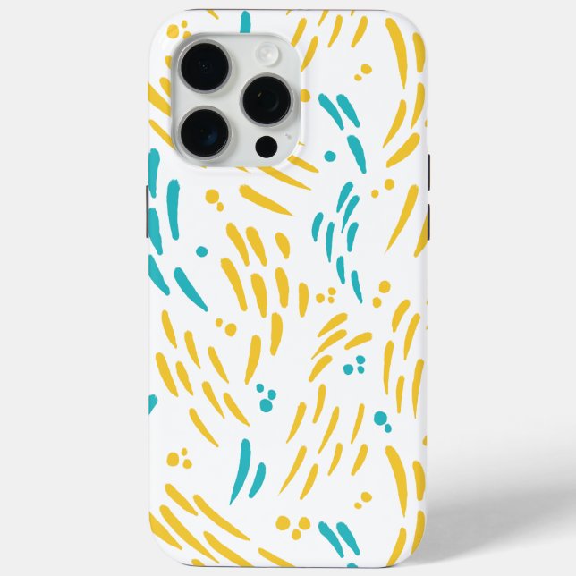 Flow in Turquoise and Yellow Case-Mate iPhone Case (Back)