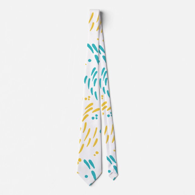 Flow in Turquoise and Yellow Tie (Front)