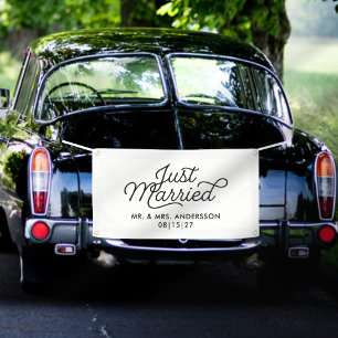 Flow Just Married Car Banner