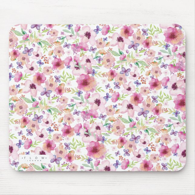 Flow - LONDON - Floral MousePad/Mousemat Mouse Mat (Front)