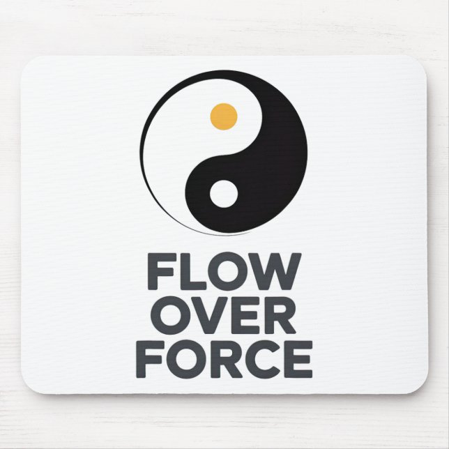 Flow Over Force Yin Yang Yoga Lance Apparel _2  Mouse Mat (Front)