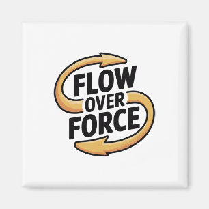 Flow Over Force Yin Yang Yoga Lance Apparel  Magnet