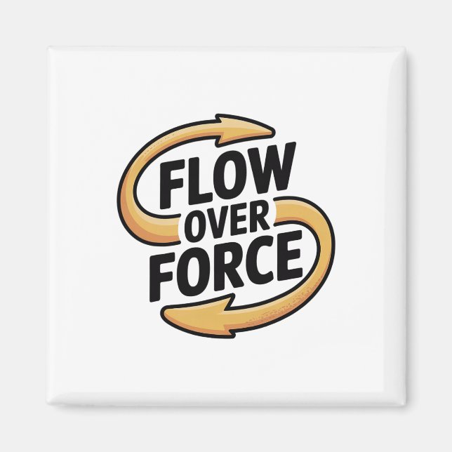Flow Over Force Yin Yang Yoga Lance Apparel  Magnet (Front)