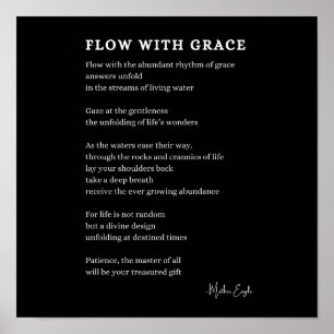 Flow with Grace Faith poetry wall art poster decor
