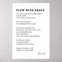 Flow with Grace Faith poetry wall art poster decor