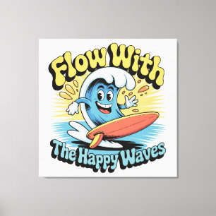 Flow With The Happy Waves Wall Art