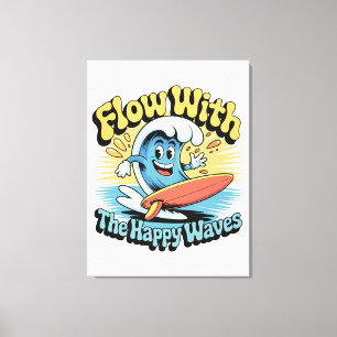 Flow With The Happy Waves Wall Art