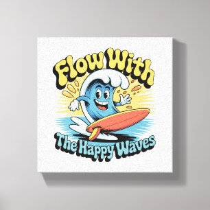 Flow With The Happy Waves Wall Art