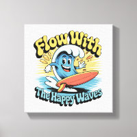 Flow With The Happy Waves Wall Art