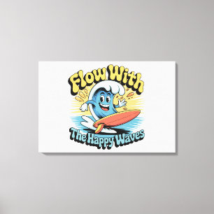 Flow With The Happy Waves Wall Art