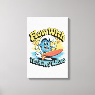 Flow With The Happy Waves Wall Art