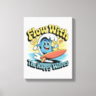 Flow With The Happy Waves Wall Art