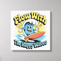 Flow With The Happy Waves Wall Art