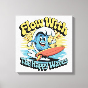 Flow With The Happy Waves Wall Art