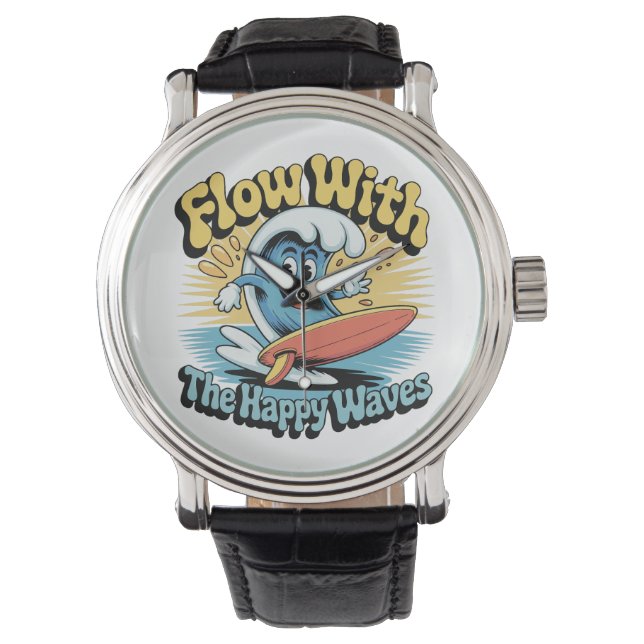 Flow With The Happy Waves Watch Face (Front)