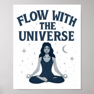 Flow With The Universe Yoga Affirmation Print
