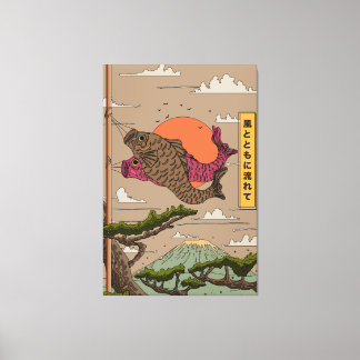 Flow with the Wind Koinobori Canvas Print