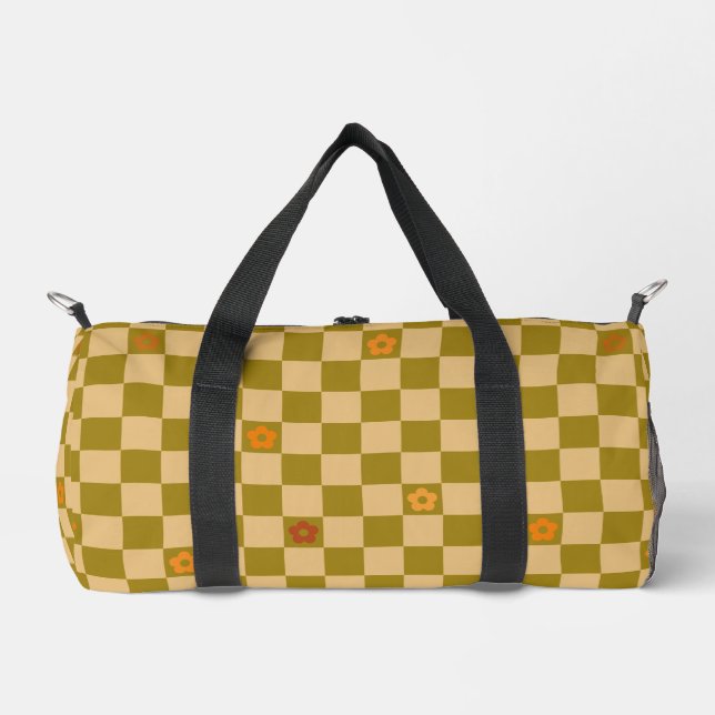 Flowe Checkered Pattern - No. 02 Duffle Bag (Front)