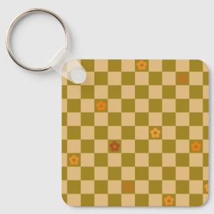 Flowe Checkered Pattern - No. 02 Key Ring