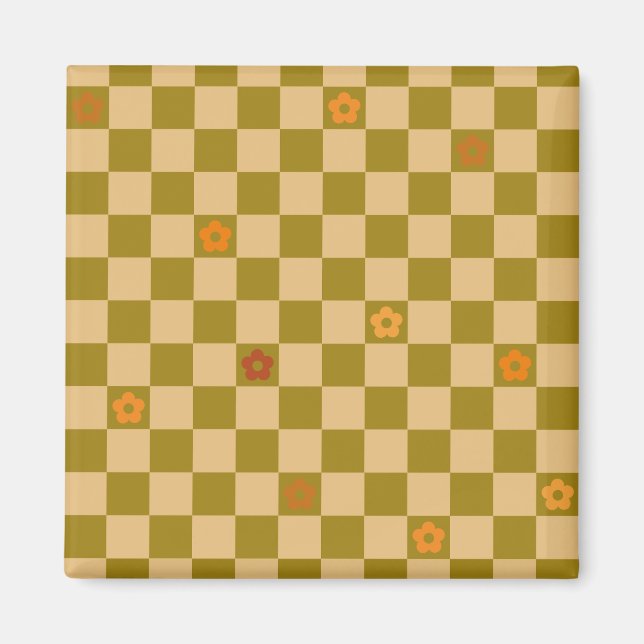 Flowe Checkered Pattern - No. 02 Magnet (Front)