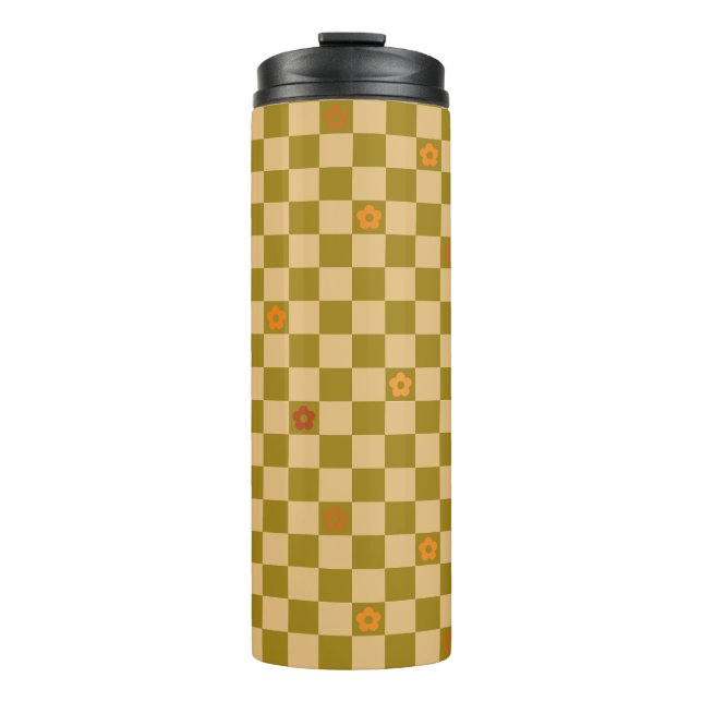 Flowe Checkered Pattern - No. 02 Thermal Tumbler (Front)