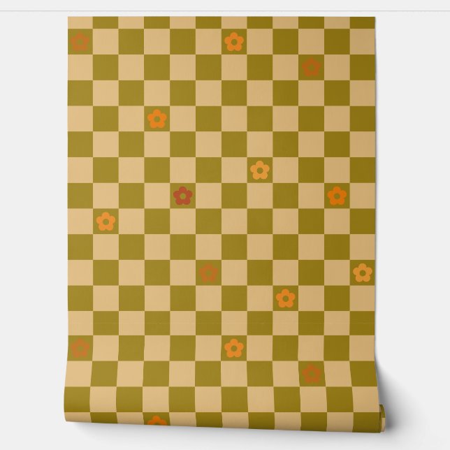 Flowe Checkered Pattern - No. 02 Wallpaper (Unrolling)