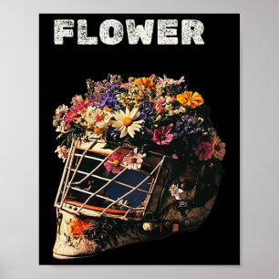 Flower 29 Wild Goalie Fleury Minnesota Ice Hockey Poster