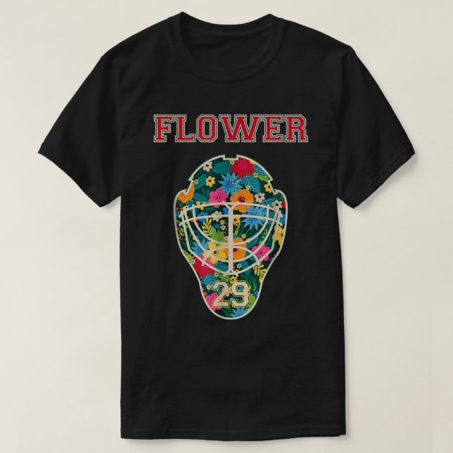 FLOWER 29 Wild Goalie Fleury Minnesota Pro Ice Hoc T-Shirt (Design Front)