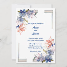 Flower 3 frame: Personalized Wedding Invitation