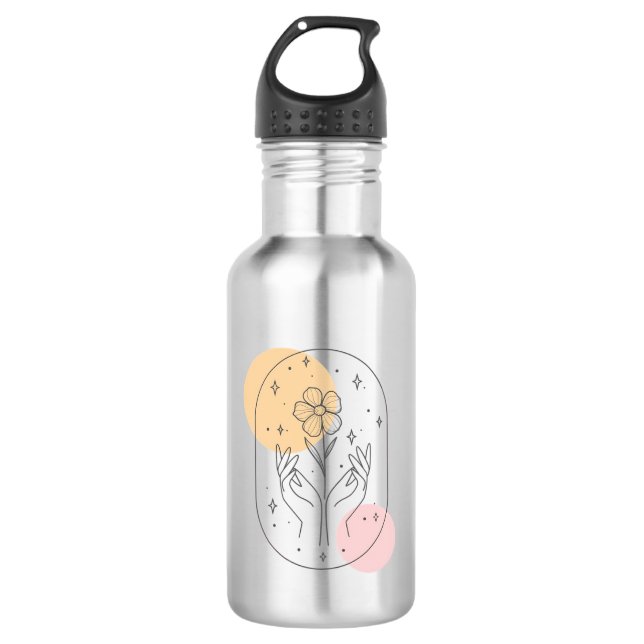 Flower 532 Ml Water Bottle (Front)