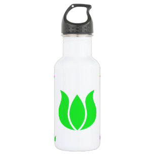 Flower 5 Pattern Green 532 Ml Water Bottle