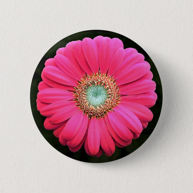 Flower 6 Cm Round Badge (Front)