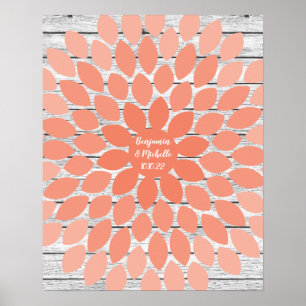 Flower - 75 Signature Guest Book Alternative Print