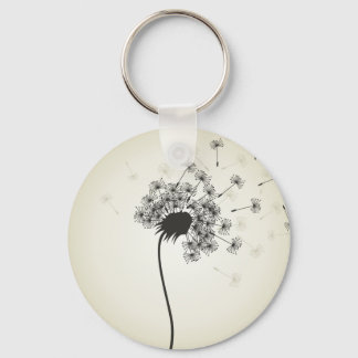 Flower a dandelion key ring
