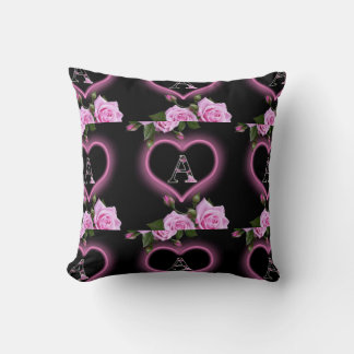 Flower A logo design with heart image Cushion