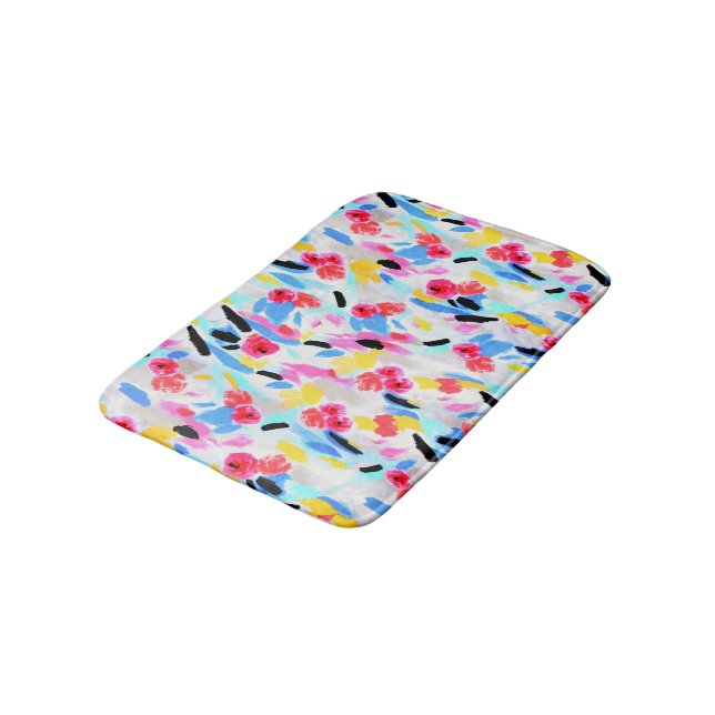 Flower Abstract Bath Mat (Angled)