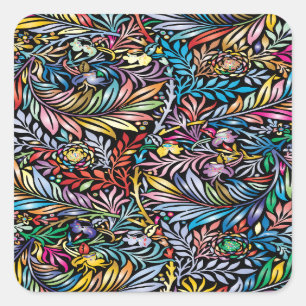 Flower Abstract Wallpaper Pattern Wallpaper Backgr Square Sticker