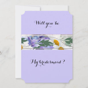 Flower Abstract Will You Be My Bridesmaid card