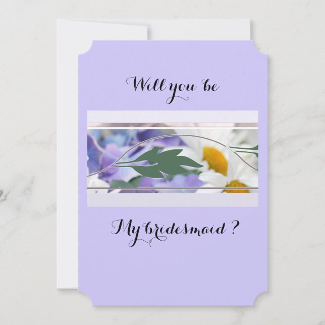 Flower Abstract Will You Be My Bridesmaid card (Front)