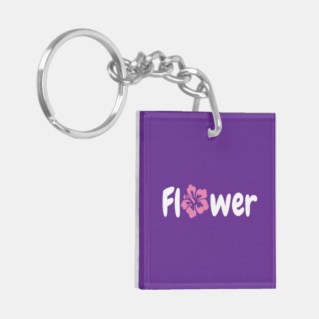 Flower Acrylic Keychain (Front Left)